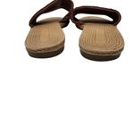 Bamboo  Crochet Retro Earthy Brown Tan Boho Slide Sandals Summer Shoe Size 10 Photo 4