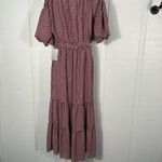 Max Studio  Cream/Red Geo Print  Maxi Dress Size Small NWT Photo 5
