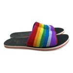 Kate Spade SPECTRUM Rainbow Intarsia-Knit Slide Sandals Women Size 9 B Purple Photo 1