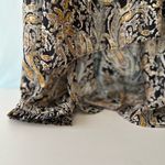 Elan NWT  Elegant Paisley Work Blouse Black, Gold, Size M Photo 2