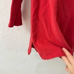 J.Jill  PureJill Soft Touch Cotton Long Sleeve Tunic Pullover Top Shirt Red S Photo 4