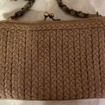 Antik Kraft  Taupe Braided Crossbody Handbag Purse Clutch Photo 2