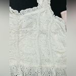 Urban Outfitters  White Eyelet Milkmaid Babydoll Cropped Ruched Tank Sz M Cottage Photo 2