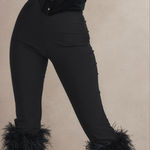 House Of CB  Nicolette‎ Black Trimmed Trousers NWOT black size L NWOT. $239 Photo 0