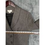 Loft EUC  Wool Herringbone Blazer Jacket Women's 6 Gray Office Career Photo 7