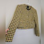 Mango Yellow Tweed Cropped Jacket Photo 4