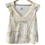 Anthropologie Pilcro Camo Pastel Yellow Tank - 1X Photo 0