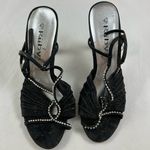 Ruby Red  9 strap rhinestone velvet stiletto salsa heels Photo 0