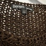 Berretti Cable Knit Sweater L Italian Wool Blend Chocolate Brown Quiet Luxe Cozy Size L Photo 5