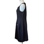 Karl Lagerfeld Paris Sleeveless Black Tonal Tweed Pocket Sheath Dress 10 Photo 3