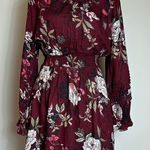 American Rag High Neck Long Sleeve Floral Rayon Dress Photo 0