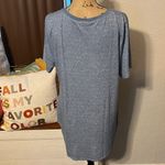 LuLaRoe  blue v-neck Santa Baby t-shirt. Like new condition. Photo 3