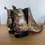 Steve New York Women's Radical Western Snake Print Ankle Booties Size‎ 8 Brown Photo 3