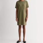 Everlane Olive Green Shirt Dress size L Photo 3