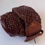 Next ORIGINALS Wide Braid Weave Leather Womens Belt Sz 10 Brown Boho Western Photo 12