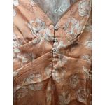 Free People NEW INTIMATELY PEACH/PINK EMBROIDERED SATIN SLEEP CAMI LARGE LACEY Photo 4