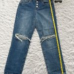 BLANK NYC  THE MADISON CROP RIPPED JEANS IN BLUE SIZE 26 Photo 6