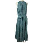 Torrid New  Maxi Lindsay Hi Neck Blue Plaid Tiered Long Dress Size 2X Sleeveless Photo 10