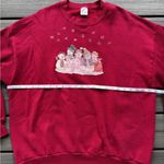 Jerzees Vintage Snowman Christmas Winter Crewneck size 2XL Made in USA Cute Photo 3