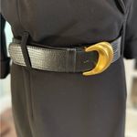 Donna Karan  New York Black Stretch Belted Wrap Midi Tailored Blazer Dress 10 Photo 14