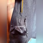 CoVelo Clothing Poppy Black Wool Long Sleeveless Jacket Topper Vest Silk Lined Size 12 Photo 6