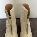 Gucci  Trip Zip Front Combat Boots White Rhombus GG Quilted Block Heel Size 37.5 Photo 3