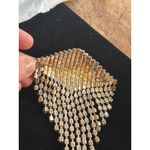 Vintage Rhinestone Waterfall Brooch Pin Jewelry Statement Piece Silver Photo 10