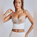 Oh Polly Bria Lace Panel Cami Top in Ivory Photo 9