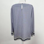 Violet+Claire Red and Blue Geometric Print with 3/4 Sleeves Size XL Photo 5