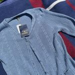 Brooks Brothers  button down periwinkle glittery cardigan NWT 
Women’s L large Photo 1