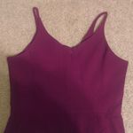 Dress the Population  Iris Thigh-High Slit Crepe Trumpet Gown Dark Magenta Medium Photo 8