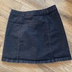 Parisian EUC  6 Button Down Black Mini Skirt Vintage Vibes Size 8 Preppy Skater Photo 1