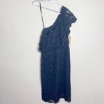 Nanette Lepore one shoulder lace sheath dress sz 8 Photo 3