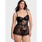 Victoria's Secret ✨Victoria Secret VERY SEXY Wicked Unlined Rose Lace Black Sz XL Apron✨ Photo 2