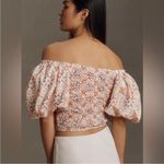 Anthropologie DOLAN Off-The-Shoulder Orange Motif Textured Top Size M Photo 1