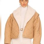 ASTR  the Label Nadine Jacket in Khaki Size XS Faux Shearling Photo 0