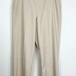 Alfred Dunner Light Tan High Rise Straight Leg Linen Blend Pull On Pants Tan Size 12 Photo 0