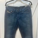 Diesel  Womens Riden Jeans 28 Dark Wash Blue Distress Italy Cotton Denim Photo 4