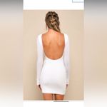 NWT Lulus Gift of Love White and Silver Backless Long Sleeve Mini Dress L Size L Photo 2