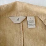 J. Jill Yellow/Tan Linen Button Front Light Jacket Yellow Size L Photo 1
