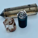 Natural Spiral Labradorite Cabochon Sterling Silver Ring Size 7.5 Silver Photo 2