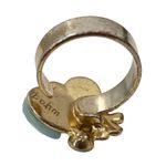 Vintage Bohm Blue Green Cabochon Adjustable Cocktail Ring Blue Photo 3