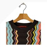 Missoni for Target Dress Women Small Brown Sleeveless Chevron Knit Mini Preppy Photo 6