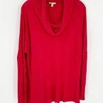 Bordeaux Red Cowl Neck Long Sleeve Pullover Knit Sweater Women's Size Small Photo 0
