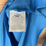 Lands' End  Women's Bracelet Sleeve Blouse Top Siam Blue 12 Photo 2