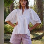 NWT Never A Wallflower High Neck Blouse White Photo 0