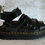 Dr. Martens  ladies blaire platform gladiator sandals in black patent leather 9 Photo 5