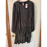 Torrid ‎ Party Dress Sparkle Ruched Long Sleeve Plus Size 2 / 2X Photo 7