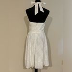 White House | Black Market EUC keyhole top halter top open back white dress size 2 Photo 3