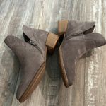 Seychelles  Score Ankle Bootie Soft Gray Suede Zip Almond Toe Block Heel Photo 5